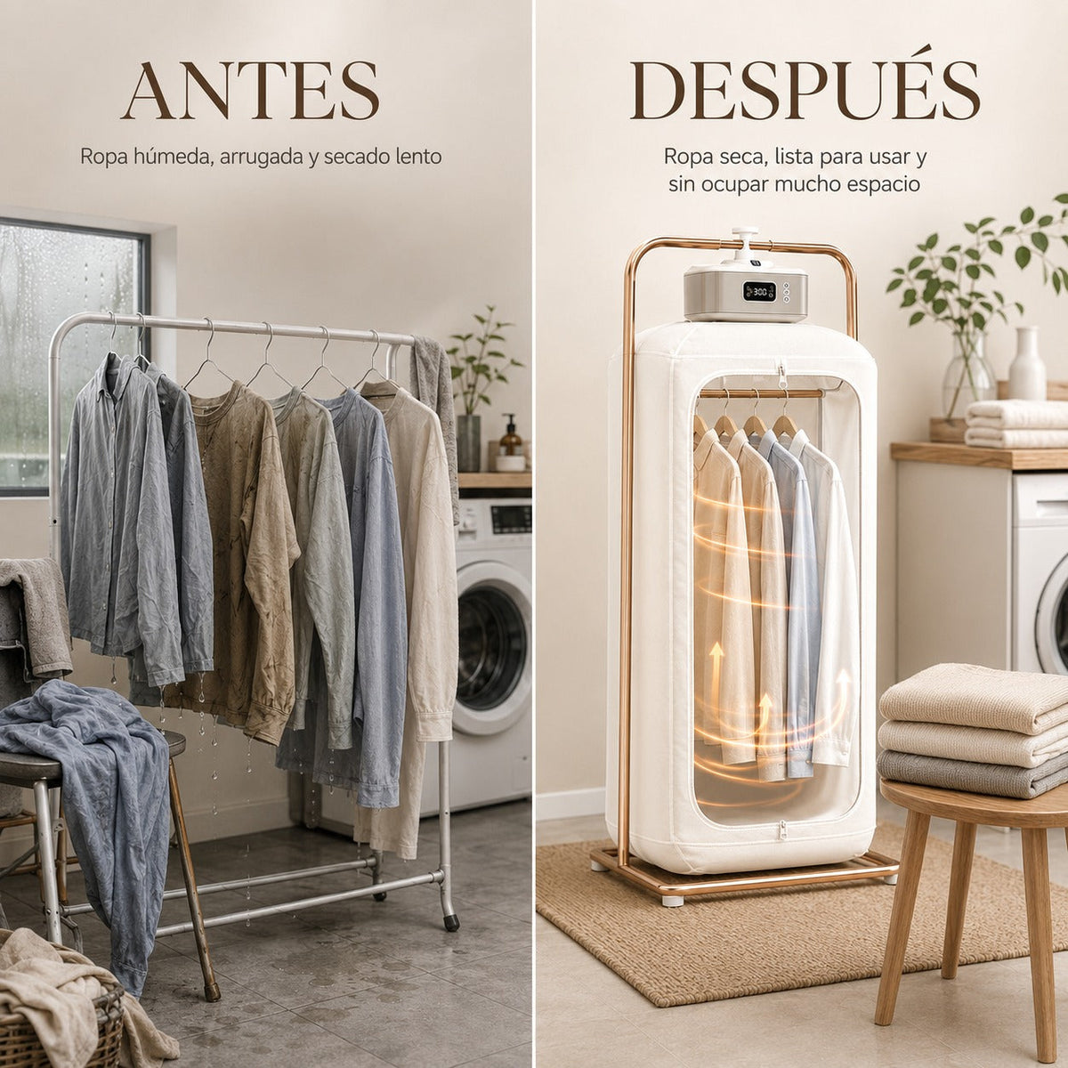 Secadora Portátil de Ropa – Sin Tender, Sin Humedad